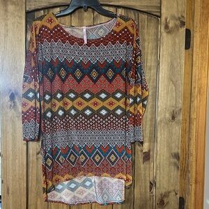 Moa Moa Multicolor Geometric Tunic